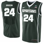 Men Johnny Green Michigan State Spartans #24 Nike NCAA Green Authentic College Stitched Basketball Jersey NE50E77SJ